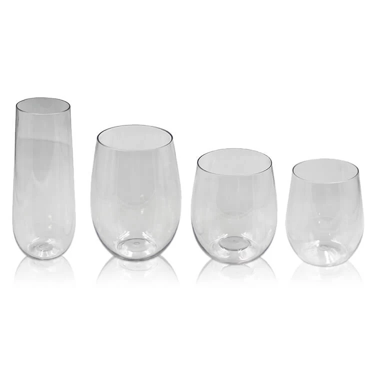 China Plastic Champagne Glasses Stemless manufacturer
