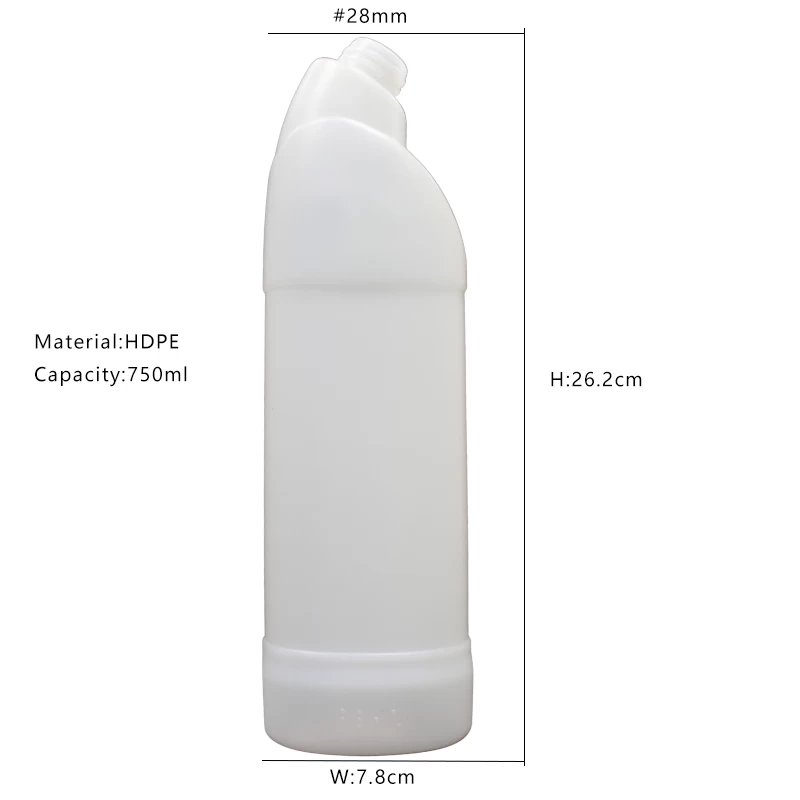 厕所地板清洁剂瓶包装 750 毫升带扭盖挤压瓶
