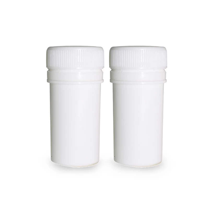 China Vitamin Tablet Bottle Packaging 25cc 25ml White Plastic Bottles manufacturer