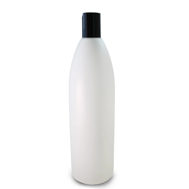 Flacon à presser pour shampoing en plastique blanc 1 litre