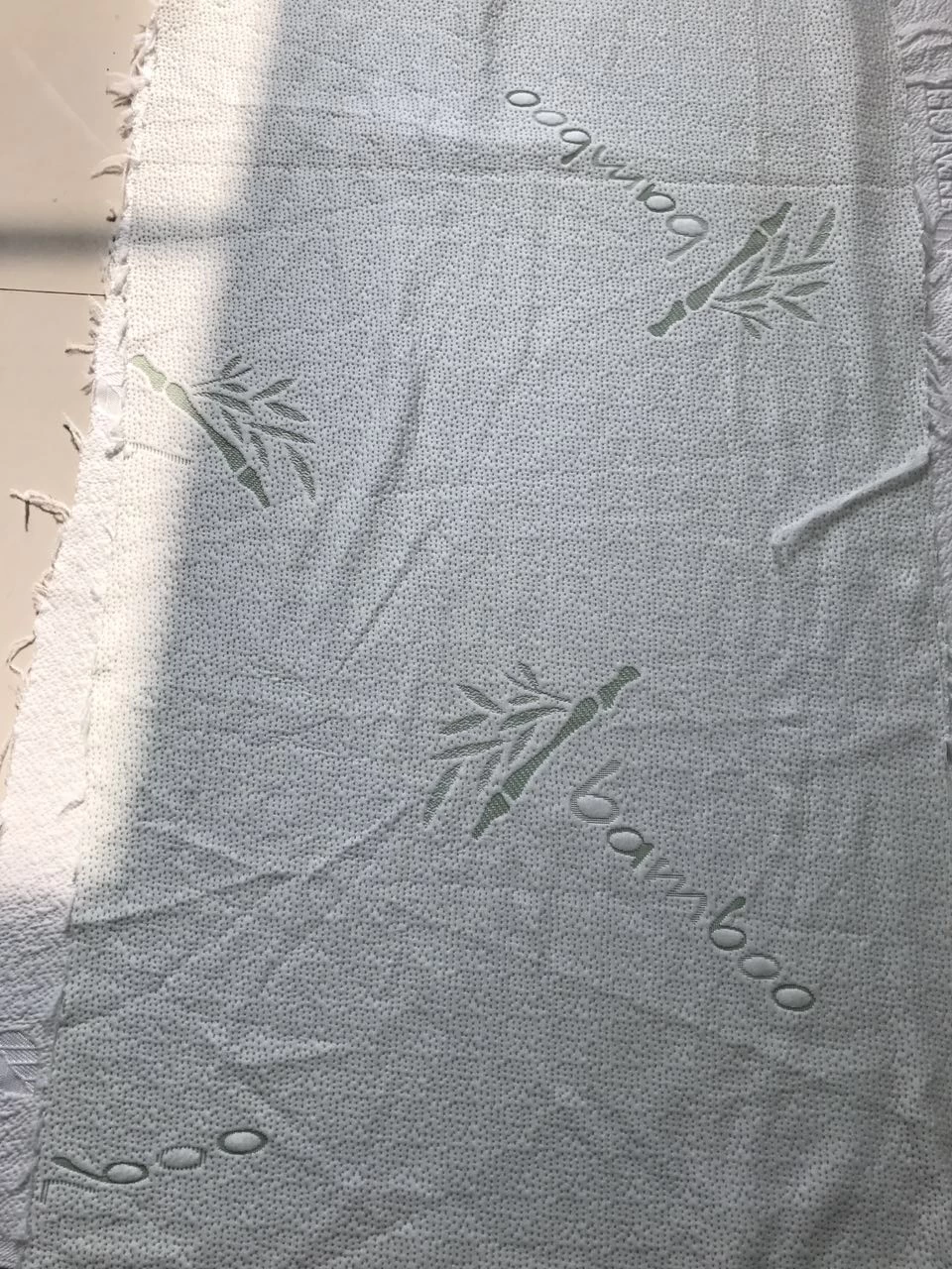 中国竹提花针织床垫面料
