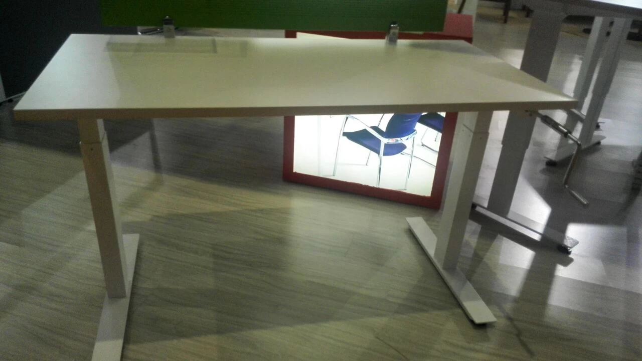 Frame for hand height adjustable furniture office desk