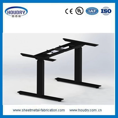 High load Ergonomic Manual height adjustable office desk with metal frame