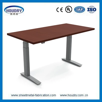 High load Ergonomic Manual height adjustable office desk with metal frame