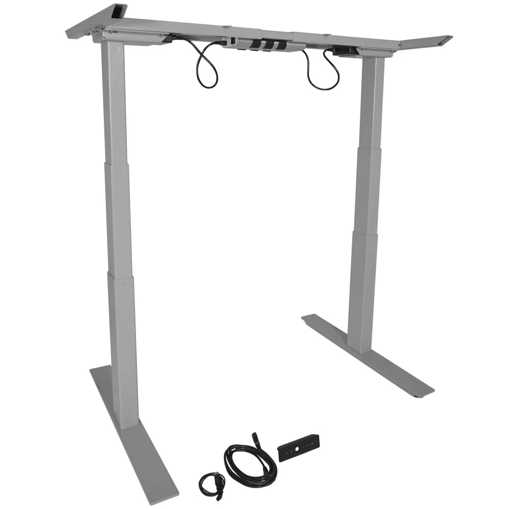Standup electric height adjustable standing desk with double motor