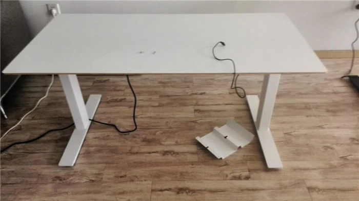 electric adjustable white computer desks for home office