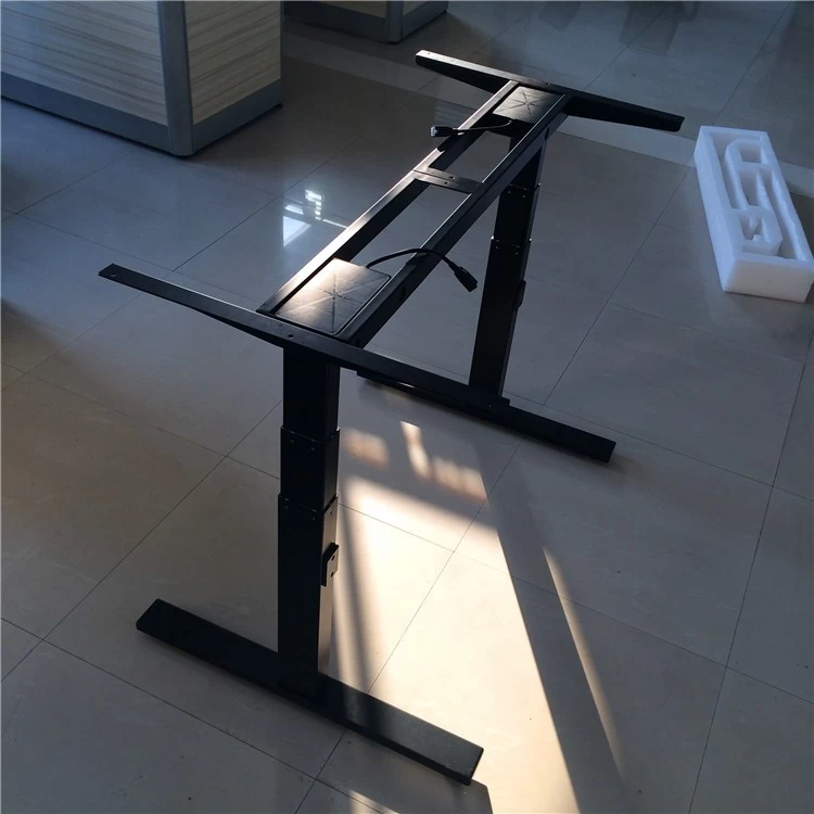 metal steel leg office table desk motorized electric adjustable height corner desks