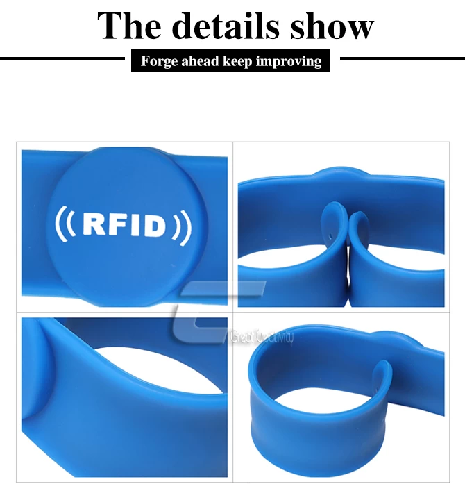 RFID silicone slap wristband