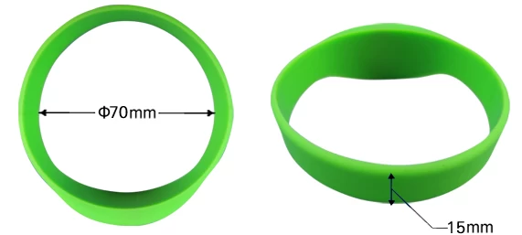 close semicircle silicon RFID wristband
