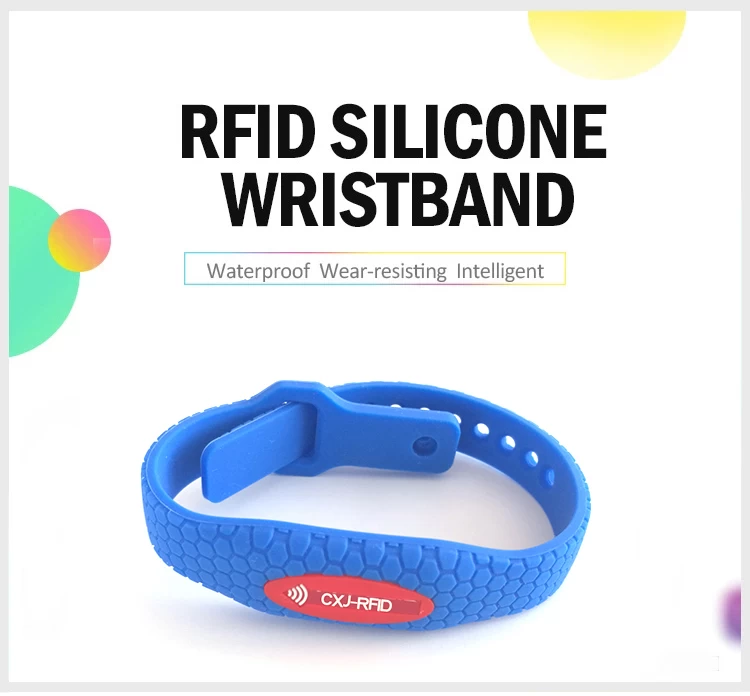 Custom Adjustable HF 13.56mhz RFID Silicone Wristband