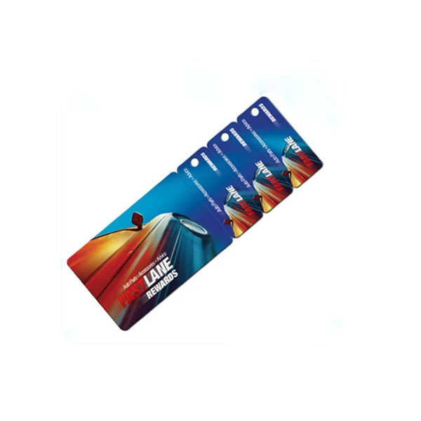 CR80 plastic card with 3Up keytag