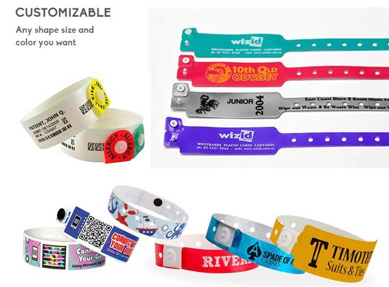 Wholesale RFID Disposable PVC Chip Wristband Event Music Festival