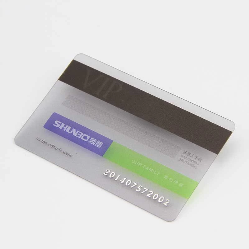 frosted transparent printed PVC card