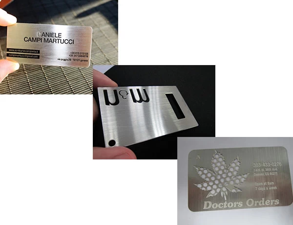 Cartão de visita de metal com acabamento escovado Chuangxinjia Fabricante de cartão de metal