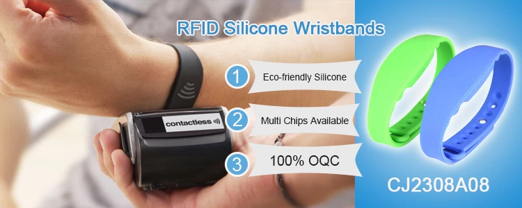 eco friendly rfid nfc silicone durable wristband