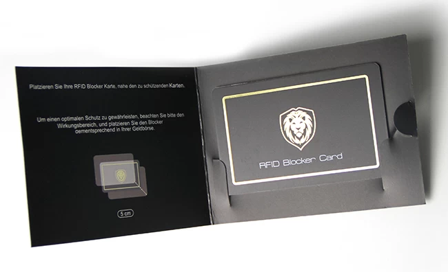 RFID Blocker Card With Customized Paper Package
