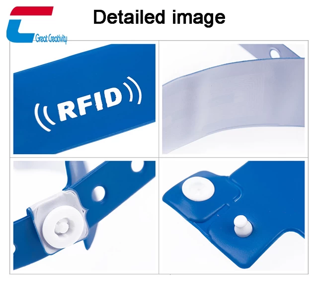 one time RFID PVC wristband