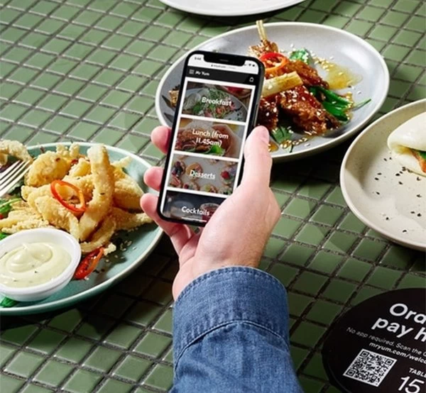 QR code for ordering in restaurant