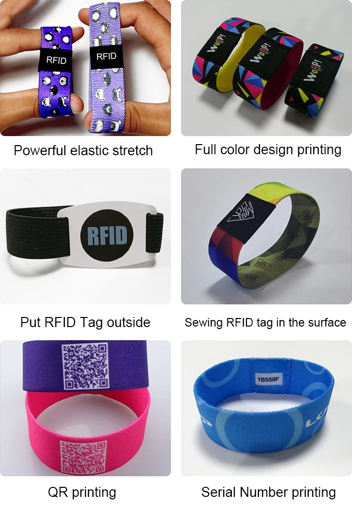 Stretch Elastic RFID Wristband