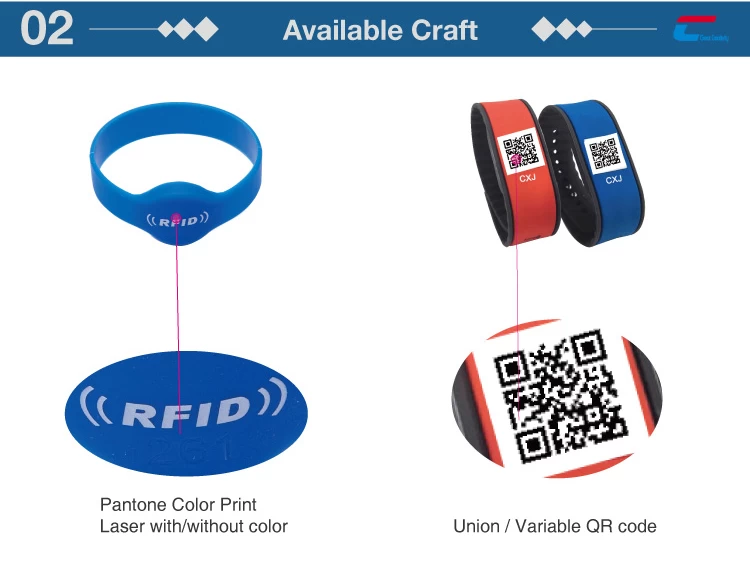 RFID silicone wristband for swimming club