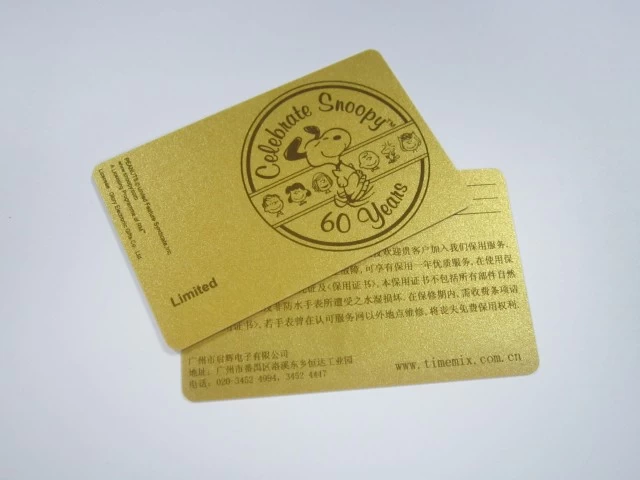 hot selling golden RFID VIP card