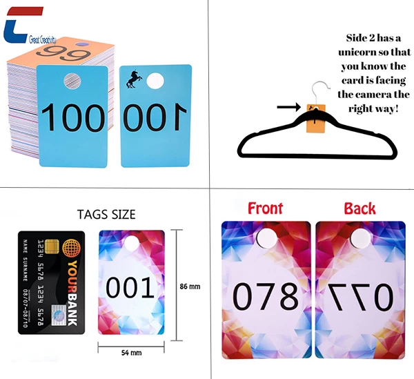 live sale plastic number hanger tags for clothes