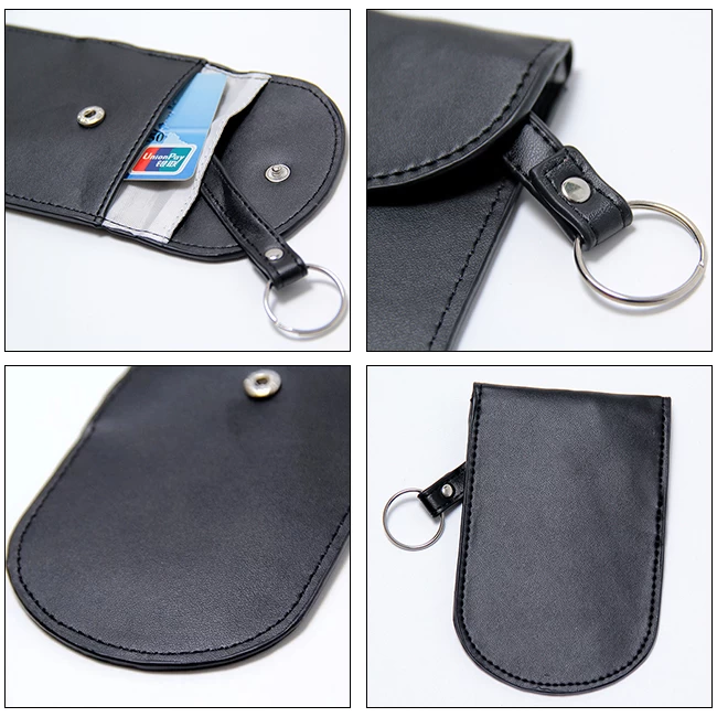 Genuine Leather Signal Blocking Bag For Car Keys