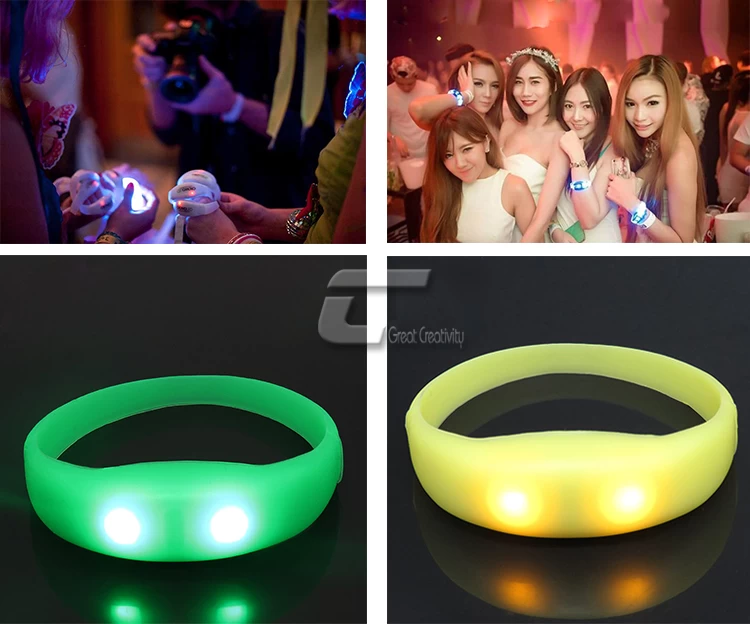 silicone led light wristband for concerts