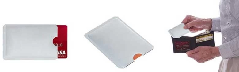 RFID blocking card sleeve anti theft credit card holder aluminum game card sleeves