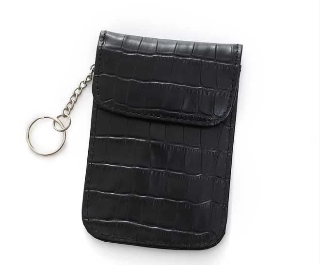 100% Genuine Leather Business RFID Blocking Key Fobs RFID Blocking Bag Car Key