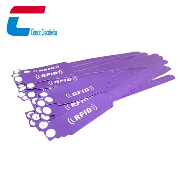 13.56mhz Disposable RFID Paper Wristbands For Events