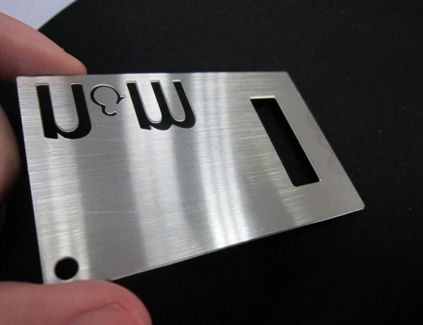 Brushed Finish Silver Metal Business Card