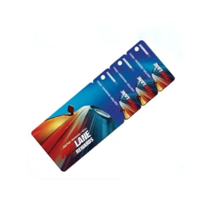 CR80 пластиковая карточка с 3Up keytag
