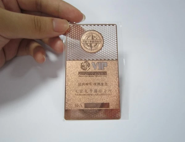 Copper Color Metal Business Card