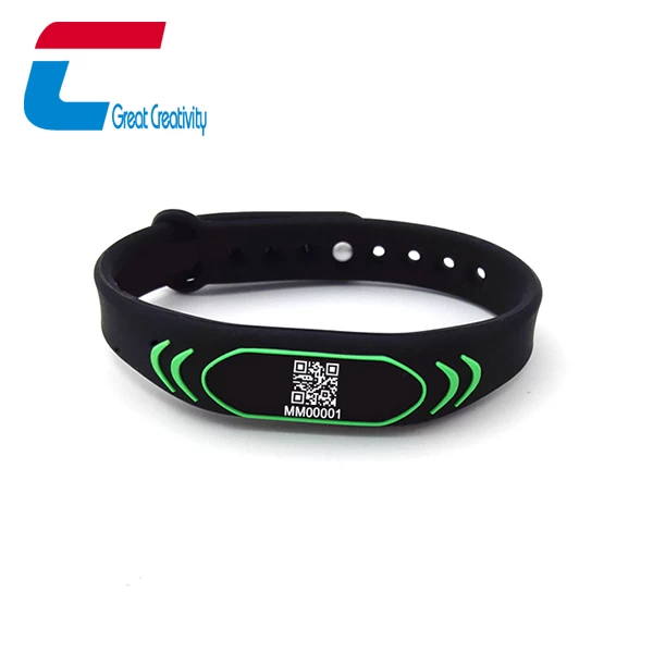 Custom Logo Adjustable Silicone Mifare RFID Wristband