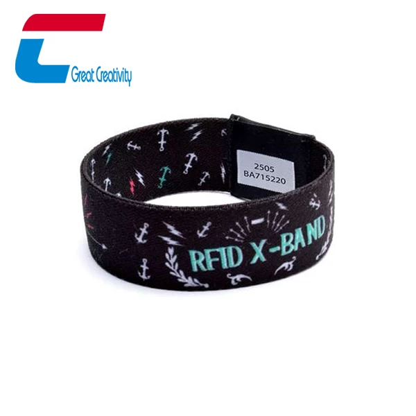 Пользовательские оптом многоразовые растягивающиеся эластичный RFID браслет