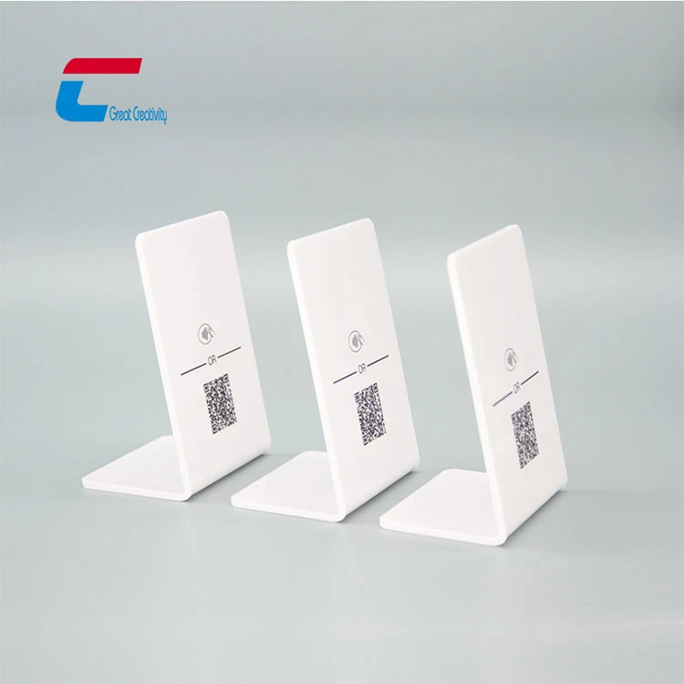 Custom Wholesale NFC Display Stand QR Code Printing Folded Menu Stand