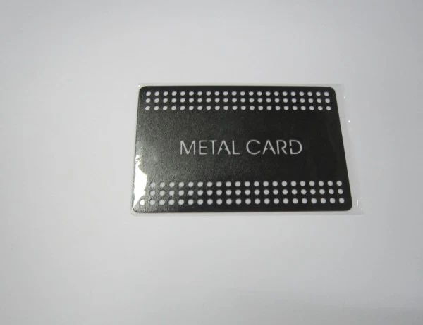 Engraved Black Metal Card Matt Frosted Black Metal Business Card