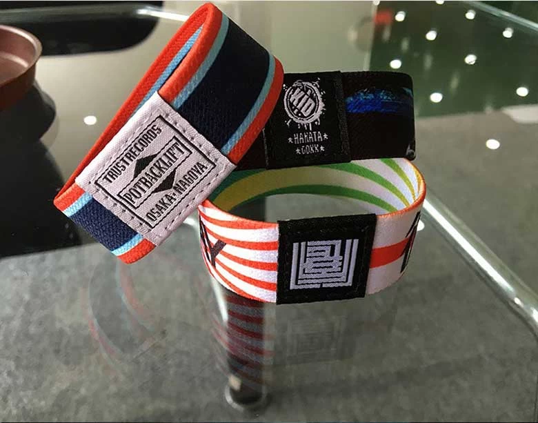 Fábrica personalizada al por mayor RFID deportes pulsera elástica tejida tejida NFC Bandas elásticas