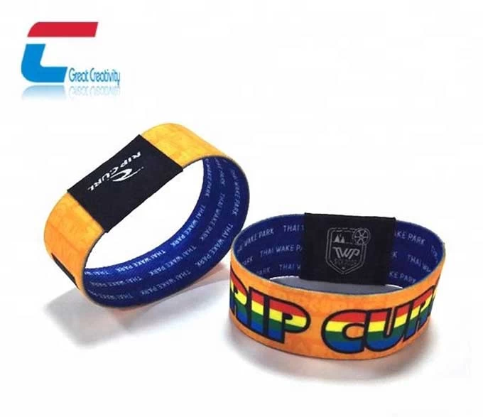 Fábrica personalizada al por mayor RFID deportes pulsera elástica tejida tejida NFC Bandas elásticas
