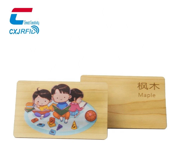 Precio de fábrica Tarjeta de madera NFC Venta caliente Impresión personalizada Tarjeta de madera RFID de bambú