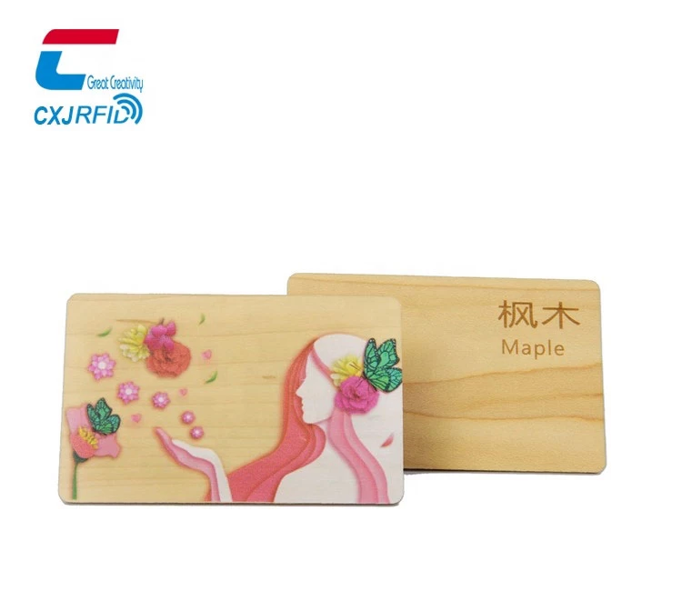 出厂价 NFC 木卡热销定制印刷竹 RFID 木卡