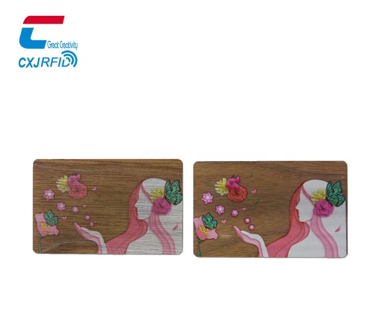 Factory Price NFC Wood  Card Hot Selling Custom Printing Bamboo RFID Wooden Card