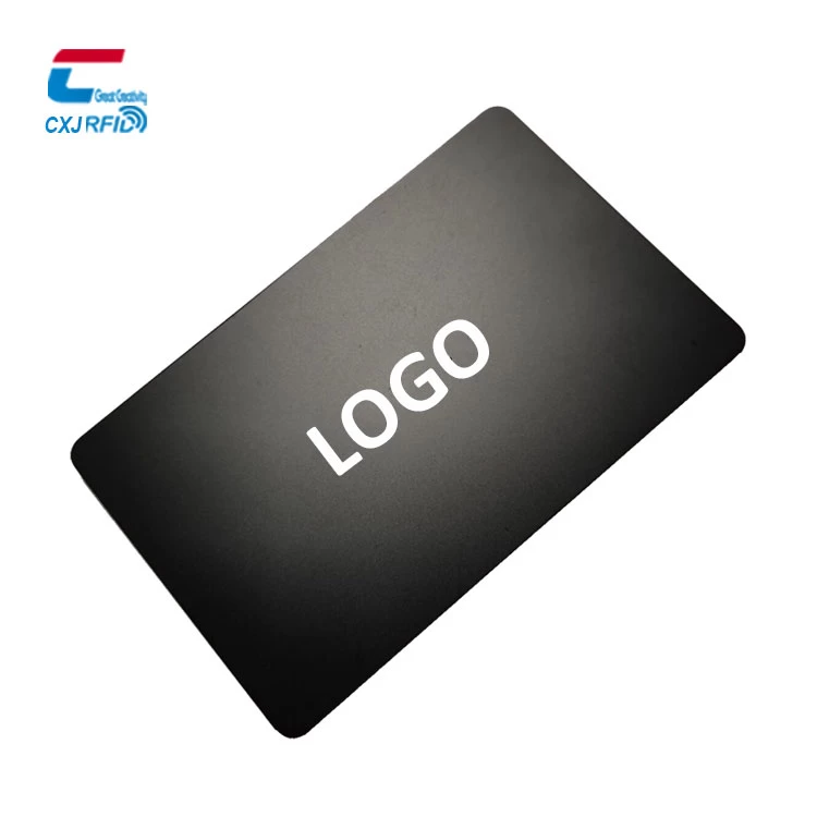 Factory Wholesale NFC PVC Smart Card Full Black Matt Finish NFC Social Media Card