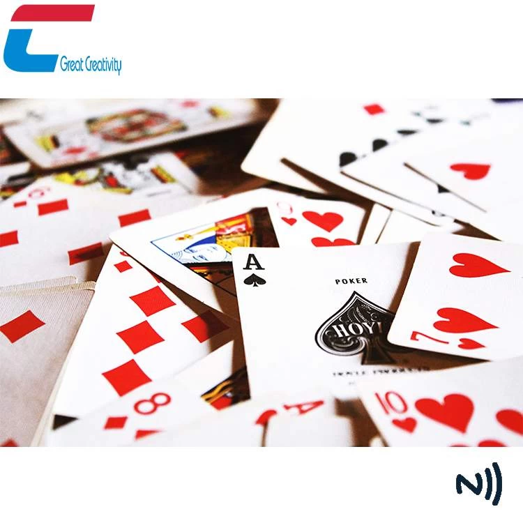 Fabrik Großhandel wasserdichte Kunststoff-PVC-kundenspezifische NFC-Poker-RFID-Spielkarten