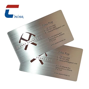 Оптовая торговля металлических визитных карточек