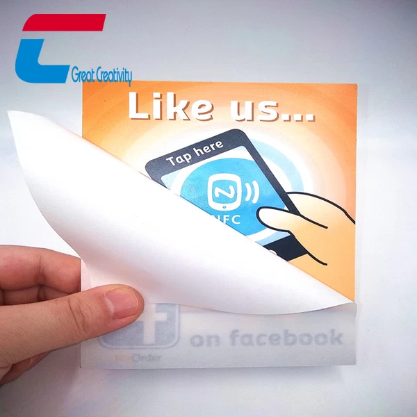 Cartel inteligente de PVC NFC con adhesivo 3M