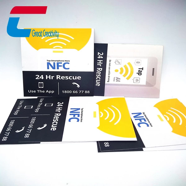 Cartel inteligente de PVC NFC con adhesivo 3M