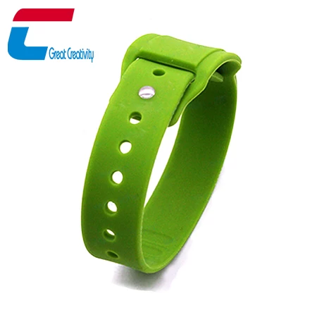 Wholesale RFID Silicone Wristband with Card Slot Removable Replacement RFID Chip