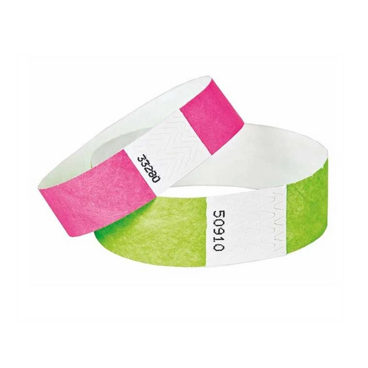Tyvek Printed Label Gift Wristband RFID Paper Medical ID Bracelet Supplier